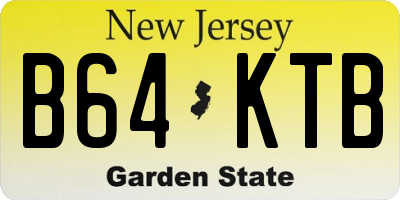 NJ license plate B64KTB