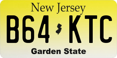 NJ license plate B64KTC