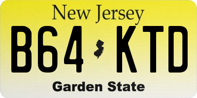 NJ license plate B64KTD
