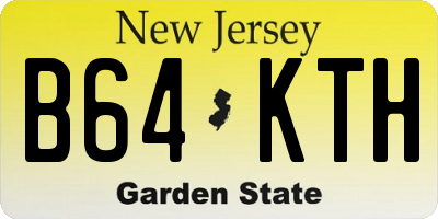 NJ license plate B64KTH