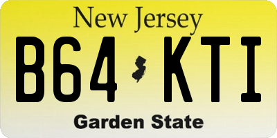 NJ license plate B64KTI