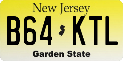 NJ license plate B64KTL