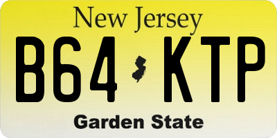 NJ license plate B64KTP