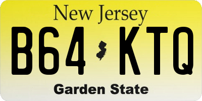 NJ license plate B64KTQ