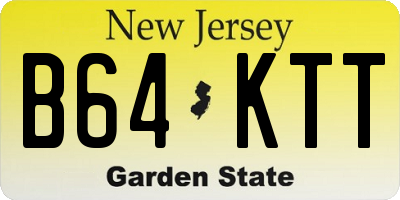 NJ license plate B64KTT