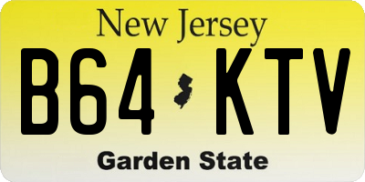 NJ license plate B64KTV