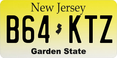 NJ license plate B64KTZ