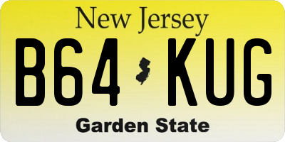 NJ license plate B64KUG