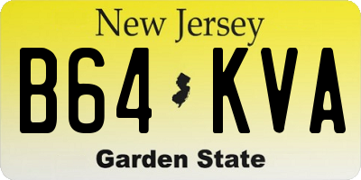 NJ license plate B64KVA
