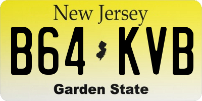 NJ license plate B64KVB