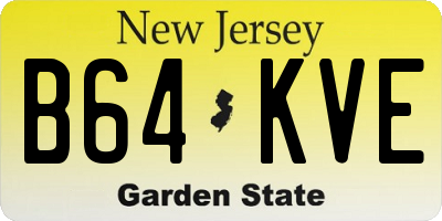 NJ license plate B64KVE