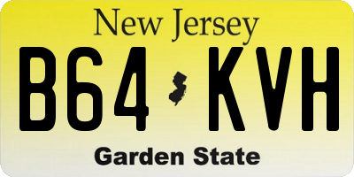 NJ license plate B64KVH