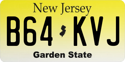 NJ license plate B64KVJ