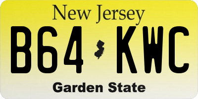 NJ license plate B64KWC
