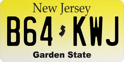 NJ license plate B64KWJ