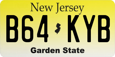NJ license plate B64KYB