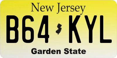 NJ license plate B64KYL
