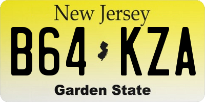 NJ license plate B64KZA