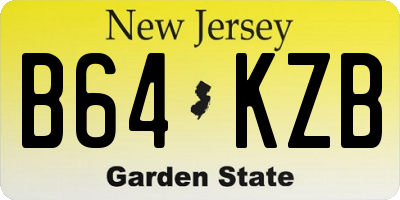 NJ license plate B64KZB