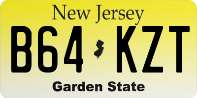 NJ license plate B64KZT