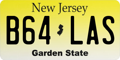 NJ license plate B64LAS