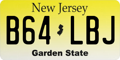 NJ license plate B64LBJ