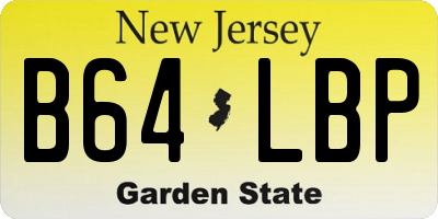 NJ license plate B64LBP
