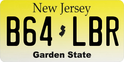 NJ license plate B64LBR
