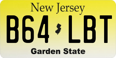 NJ license plate B64LBT