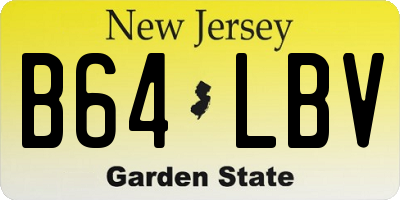 NJ license plate B64LBV