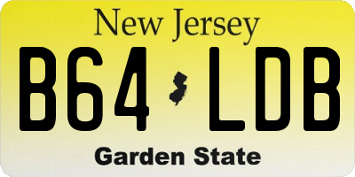 NJ license plate B64LDB