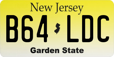 NJ license plate B64LDC