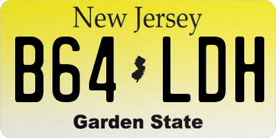 NJ license plate B64LDH