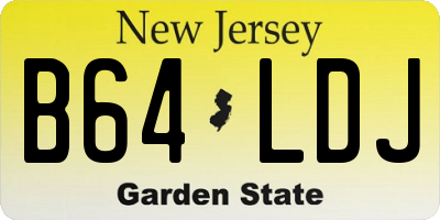 NJ license plate B64LDJ