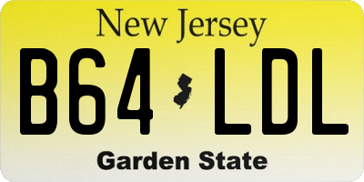 NJ license plate B64LDL