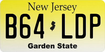 NJ license plate B64LDP