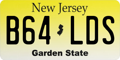 NJ license plate B64LDS