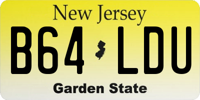 NJ license plate B64LDU