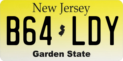 NJ license plate B64LDY