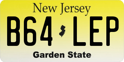 NJ license plate B64LEP