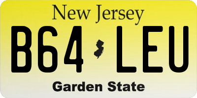 NJ license plate B64LEU