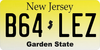NJ license plate B64LEZ