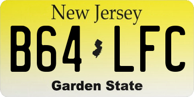 NJ license plate B64LFC