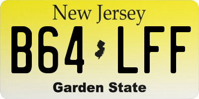 NJ license plate B64LFF