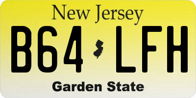 NJ license plate B64LFH