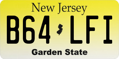 NJ license plate B64LFI