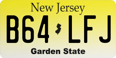NJ license plate B64LFJ