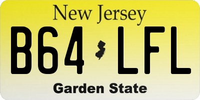 NJ license plate B64LFL