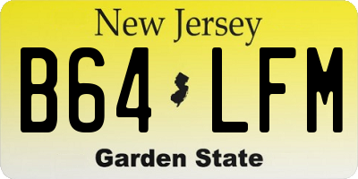 NJ license plate B64LFM