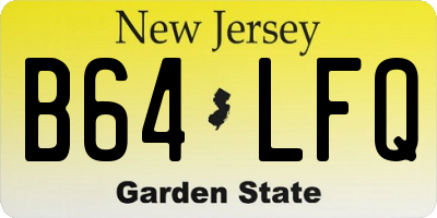 NJ license plate B64LFQ
